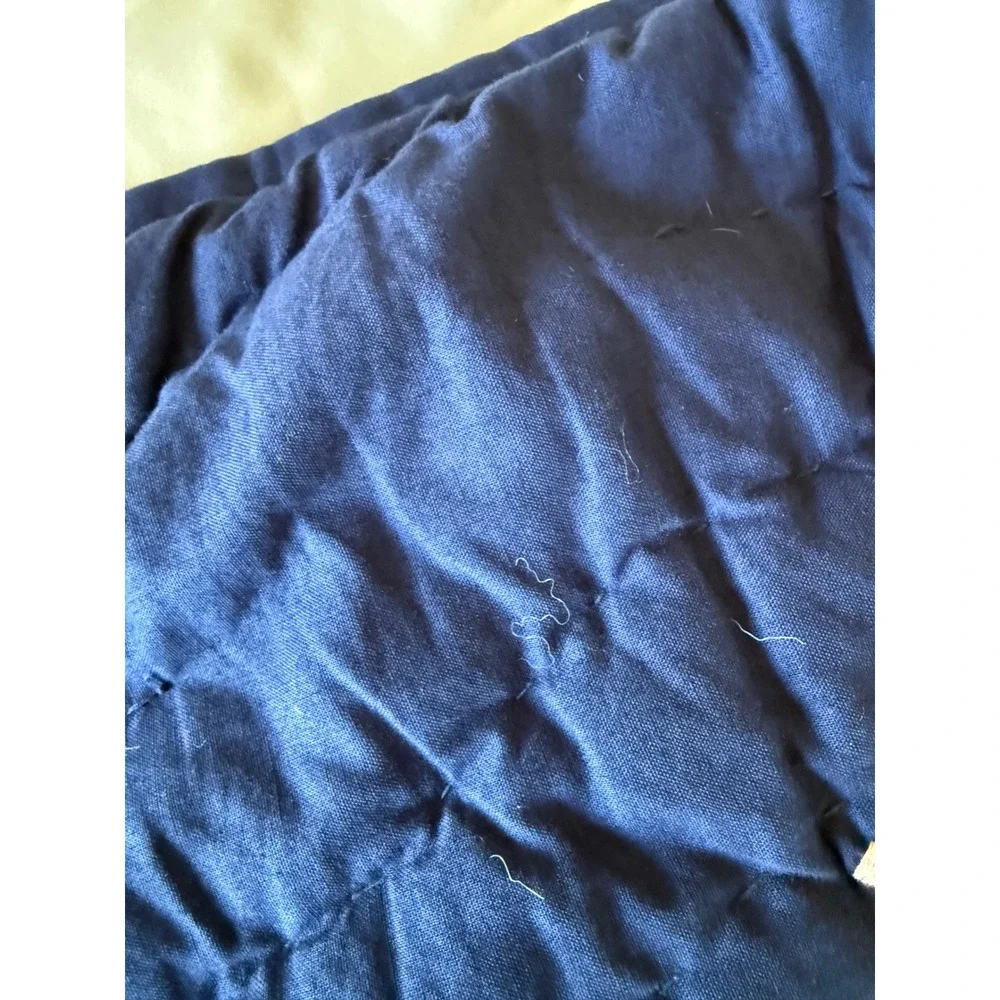Pottery Barn Kids Pillow Shams Set of 2 Navy Blue EUC Quilted Celestial Sun